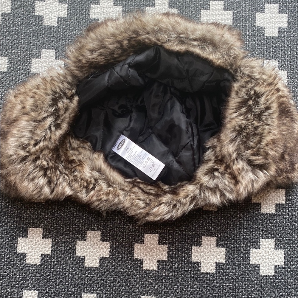 Faux Fur Hood with Black Lining